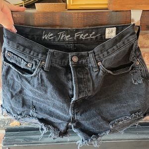 Free People midrise denim shorts